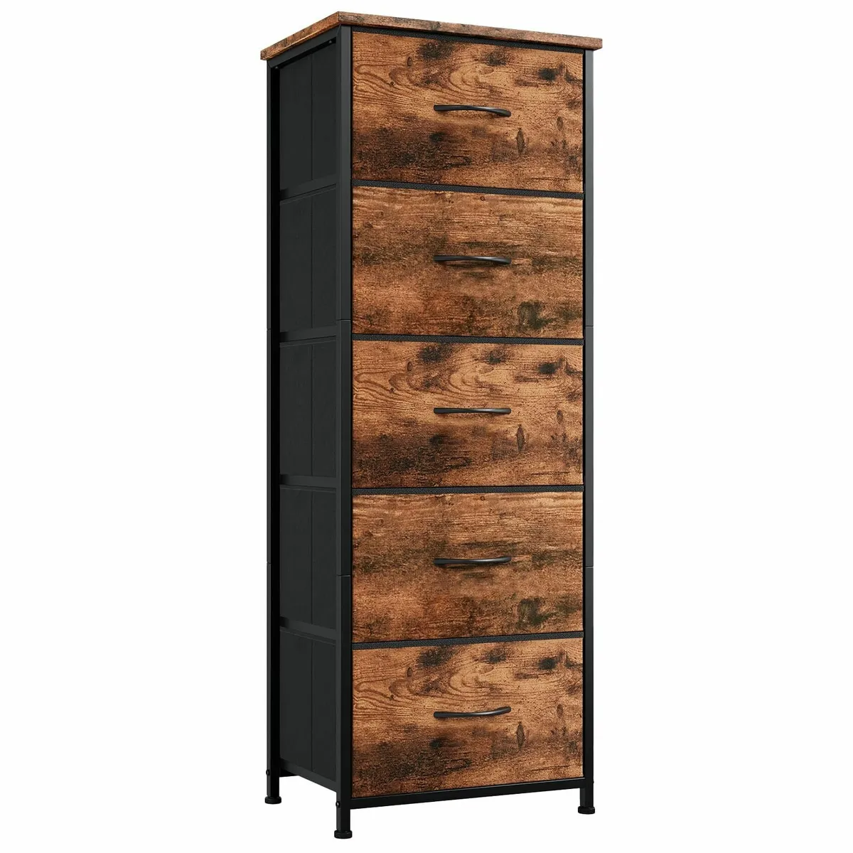 Tall Chest of Drawers for Bedroom 5 Storage Organi - Image 1