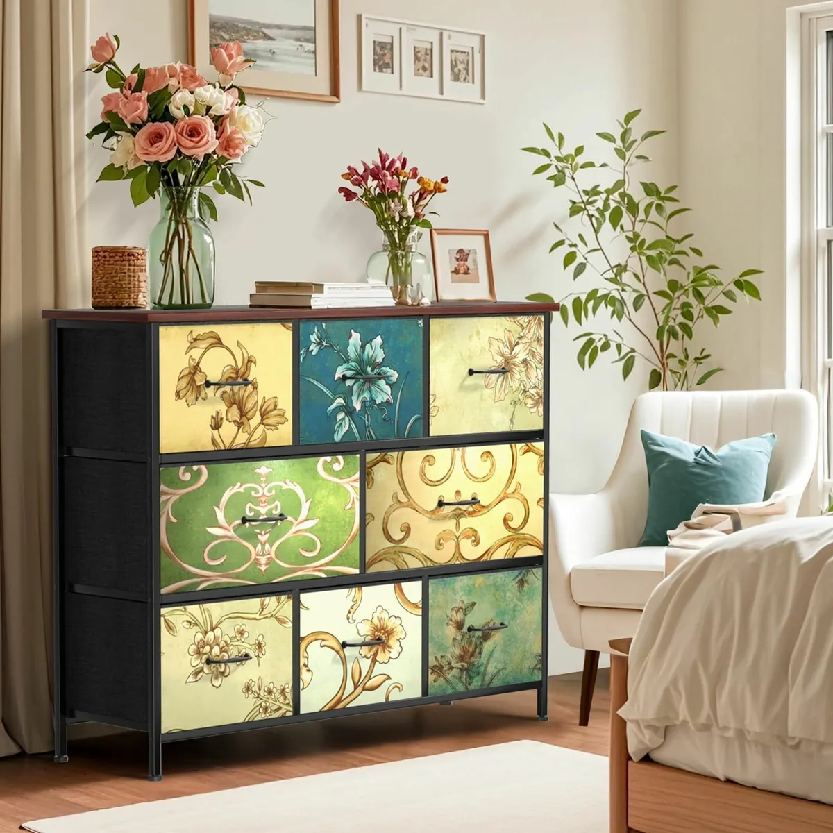 Chest of Drawers Bedroom Furniture 8 - Fabric Dres - Image 2