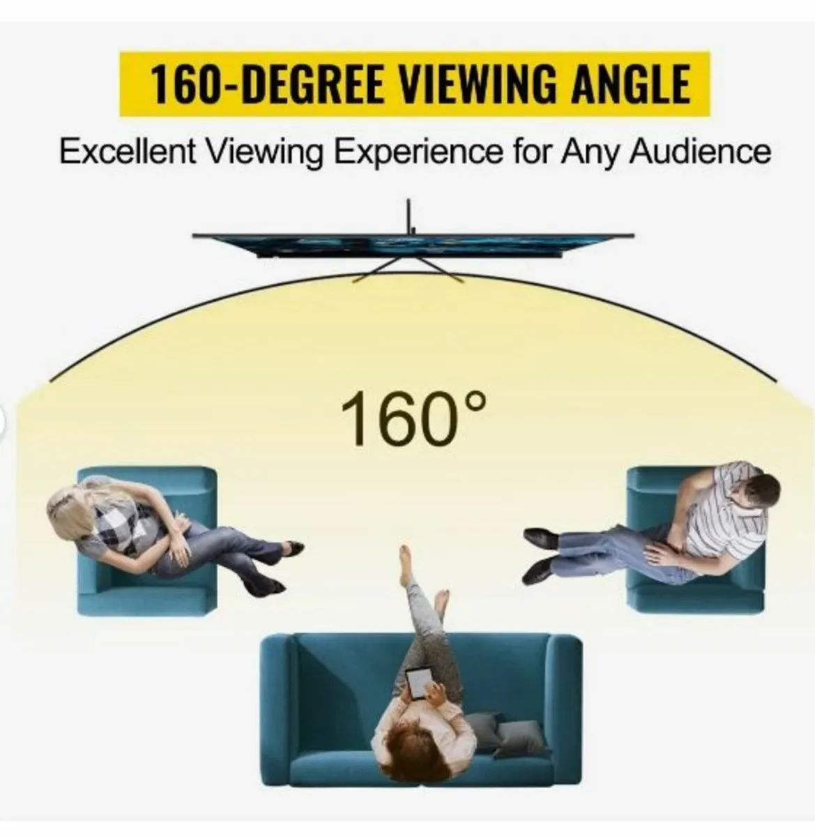 Tripod Projector Screen with Stand 90 inch - Image 2