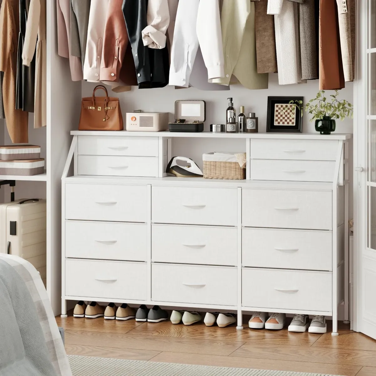 Dresser for Bedroom 13 Drawers 55” Wide Chest of F - Image 4
