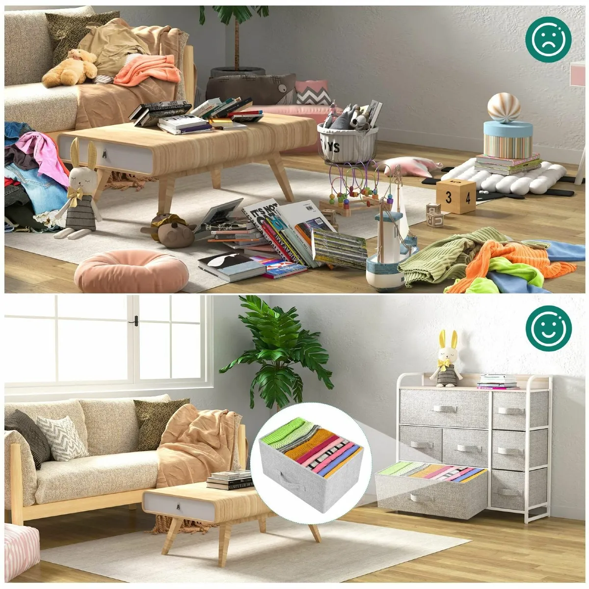 Chest of Drawers Non-Woven Fabric 7-Drawer Storage - Image 4
