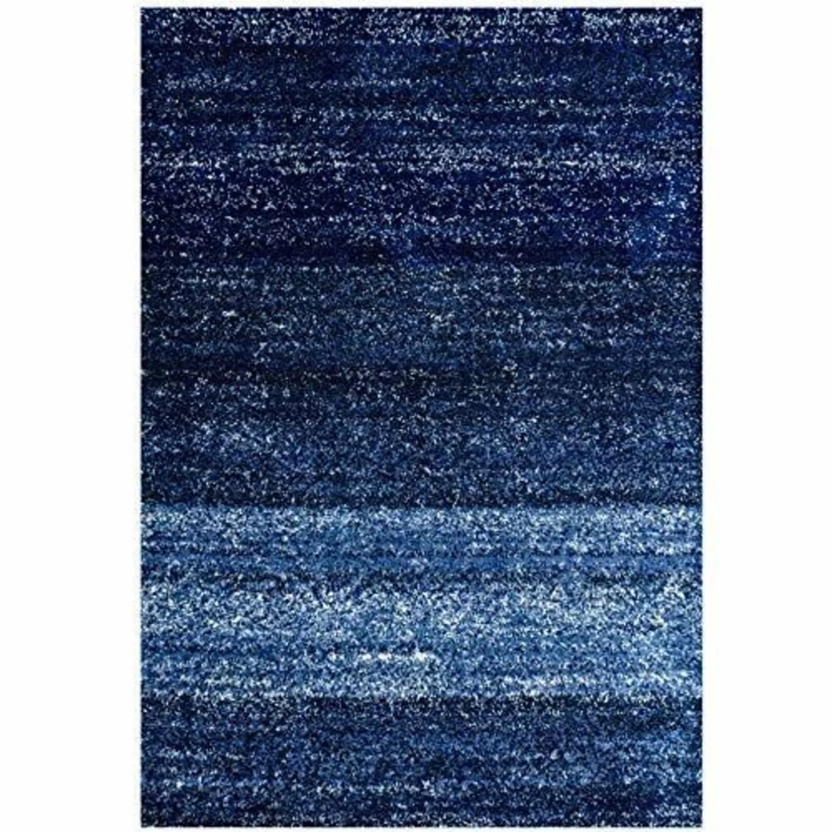Large Plush Navy Blue 3cm Pile Shaggy Shag Striped - Image 3