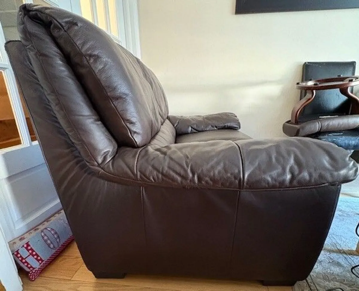 2 Seater Natuzzi Italsofa Italian Leather Sofa - Image 1
