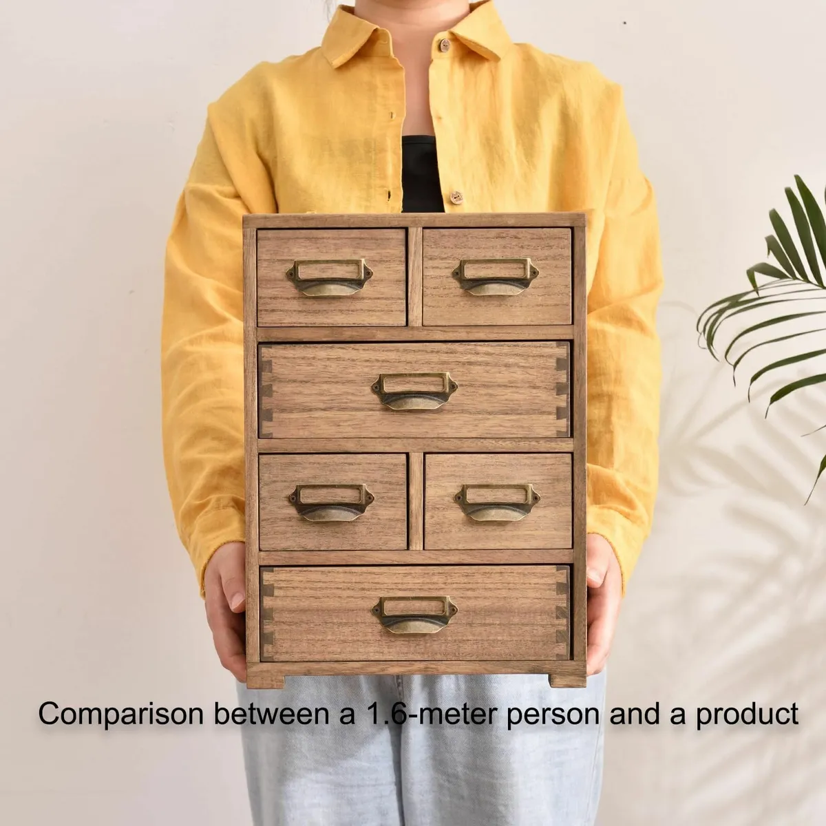 Wood Storage Drawer Units Desktop Organiser Mini C - Image 4