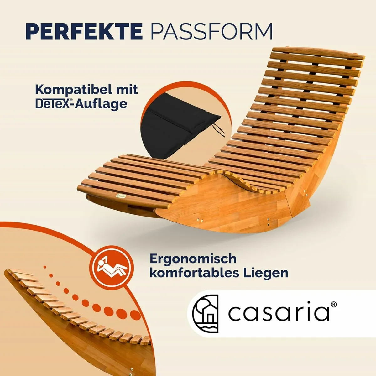 2 x Sun Lounger with Cushion for 2 People,oad Capa - Image 4