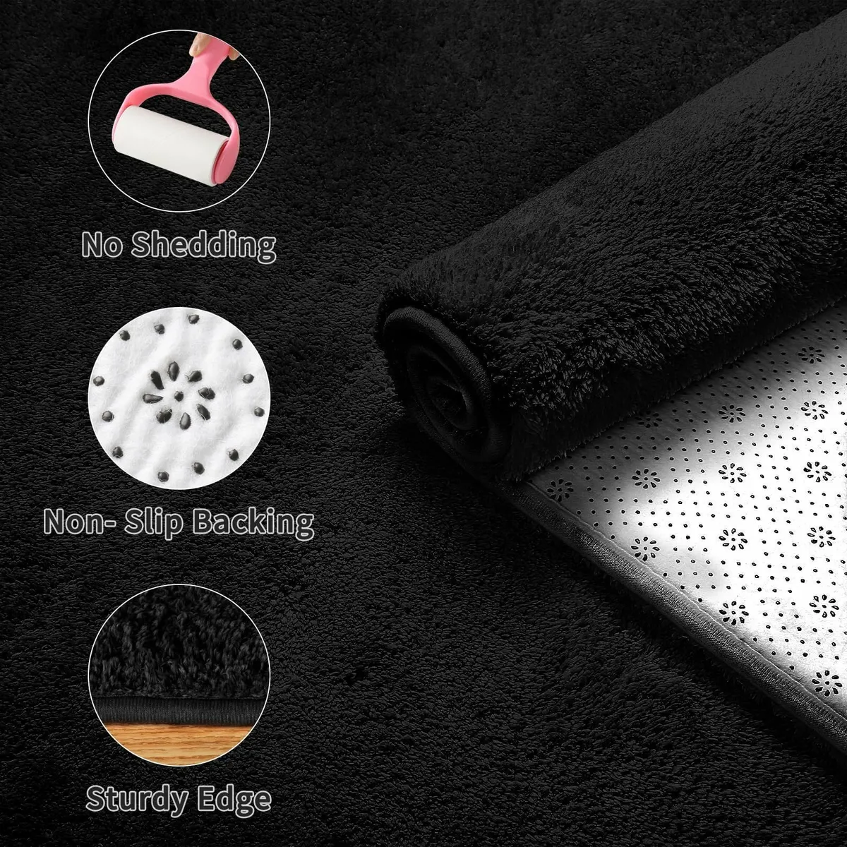 Carpet Rugs Living Room Large 200x290 Grey Rug for - Image 4