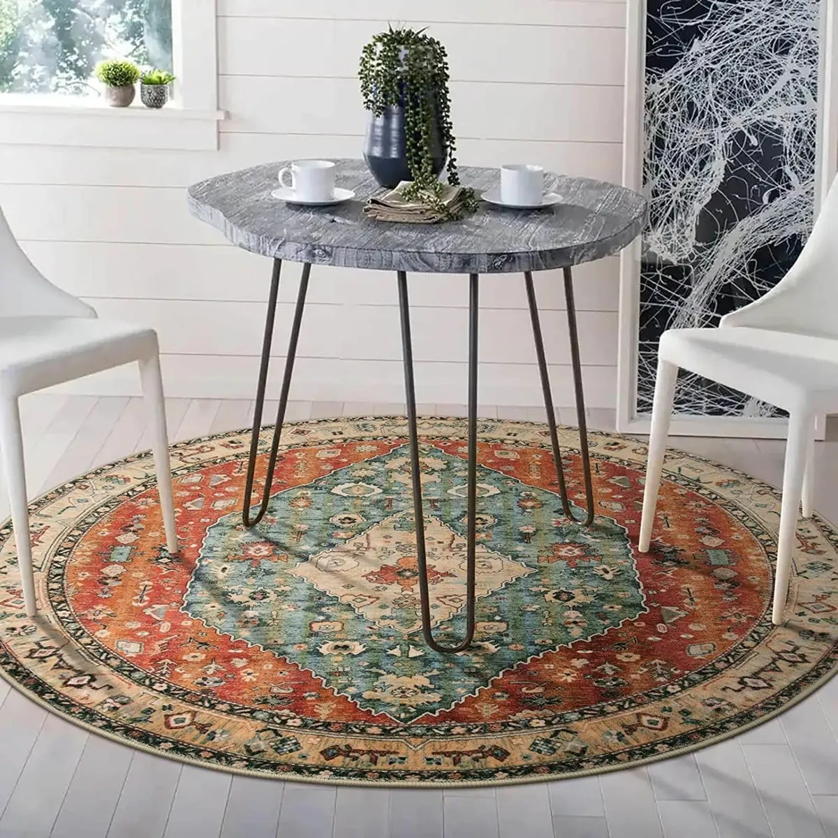 Round Rugs Non Slip Area for Bedroom & Living Room - Image 2