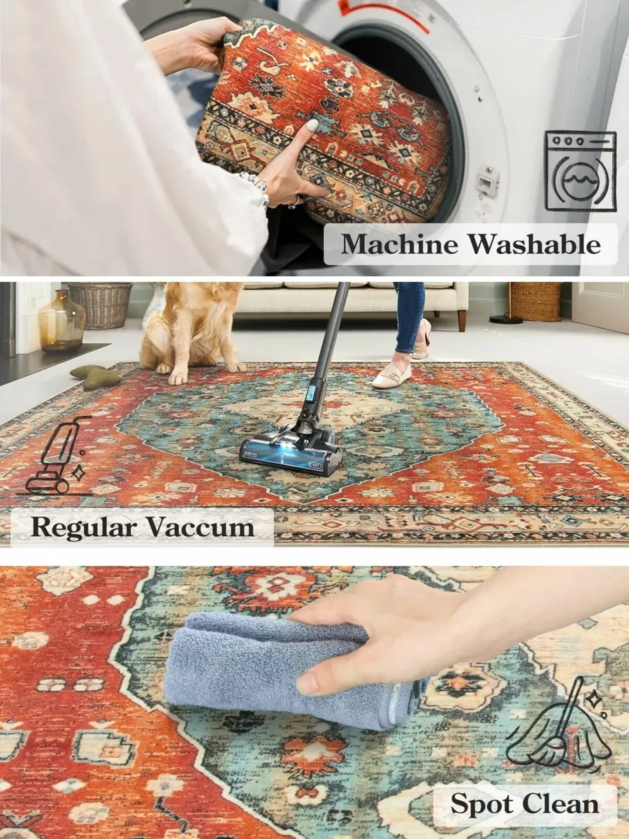 Round Rugs Non Slip Area for Bedroom & Living Room - Image 4