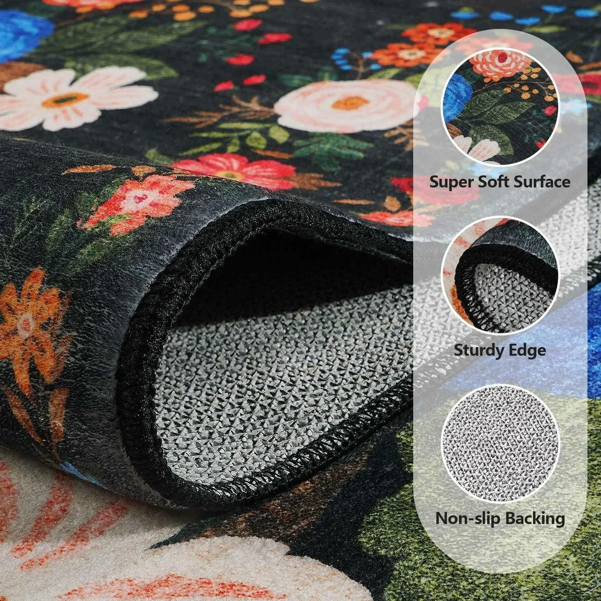 Machine Washable Rugs Living Room 160x230cm Non Sl - Image 2