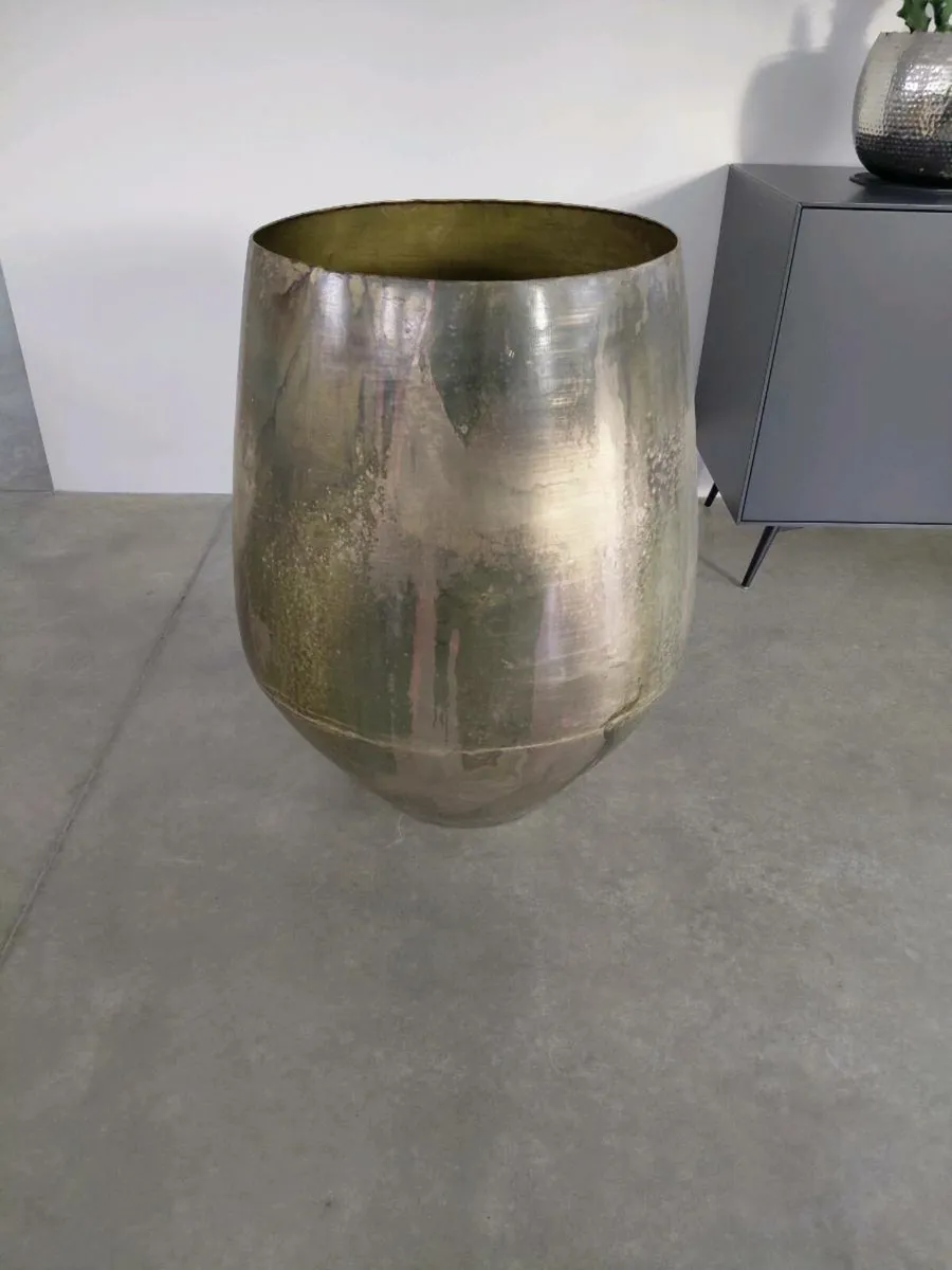 Designer Indoor Brass Plant Pot - Image 2
