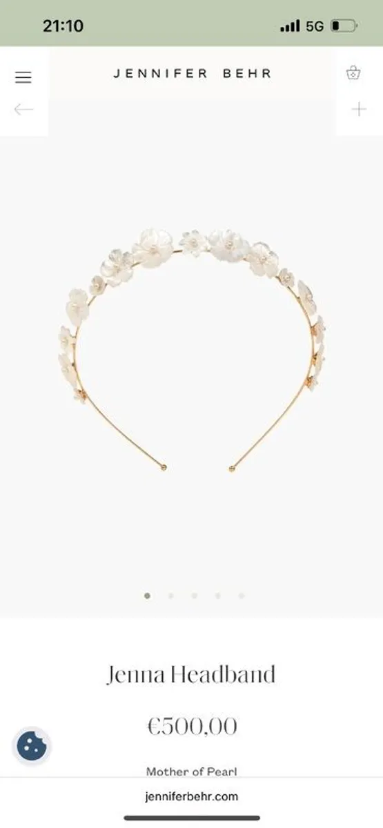 Jennifer Behr Mother of Pearl head piece - Image 1