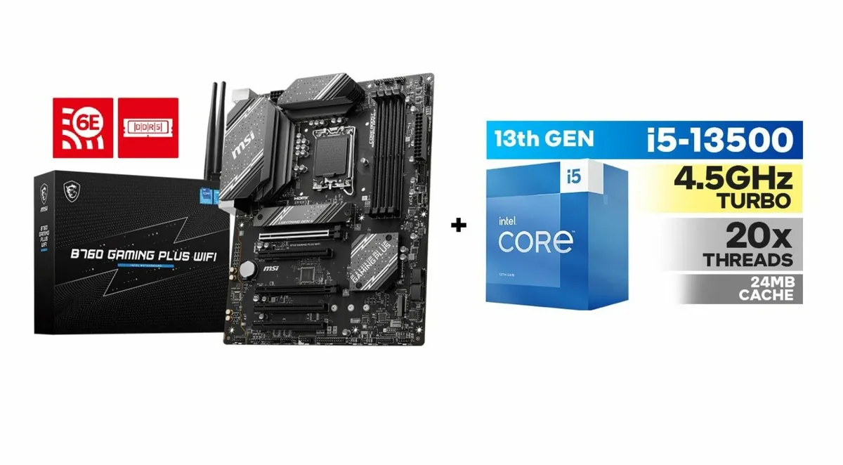 MSI B760 Motherboard + Intel i5-13500 CPU