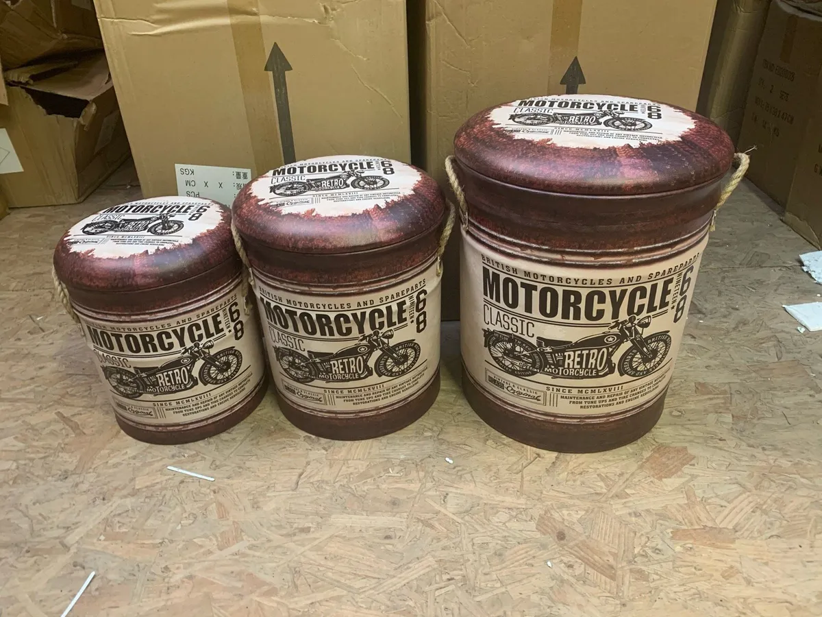 New Set Of 3 Storage Stools