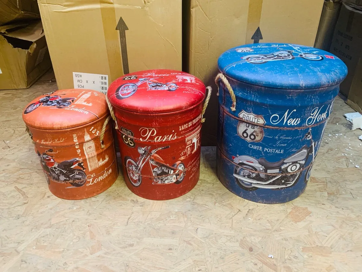 New Storage Stools Set Of 3