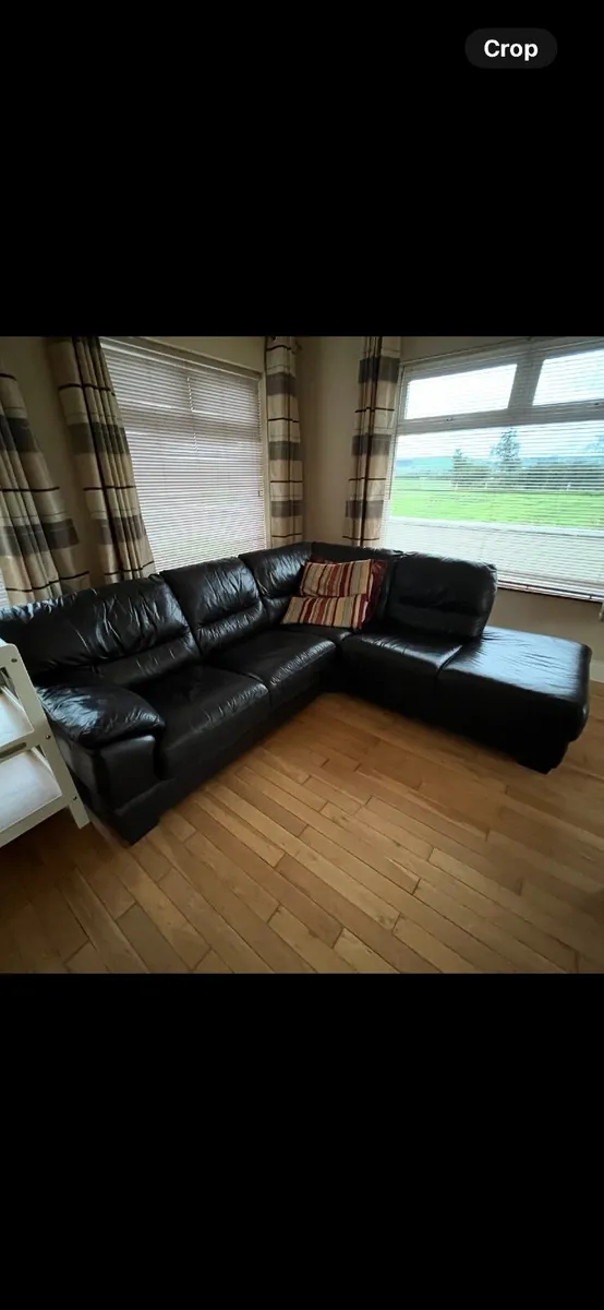L shape leather couch - Image 2