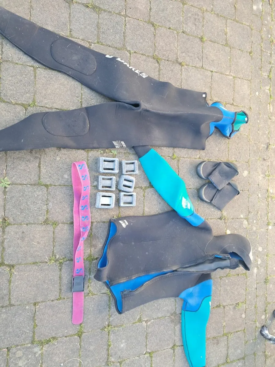Semi Dry Wet Suit and additional items
