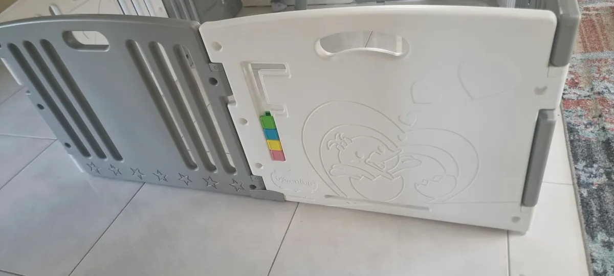 Venture All Stars Duo Grey & Cream PlayPen - Image 4