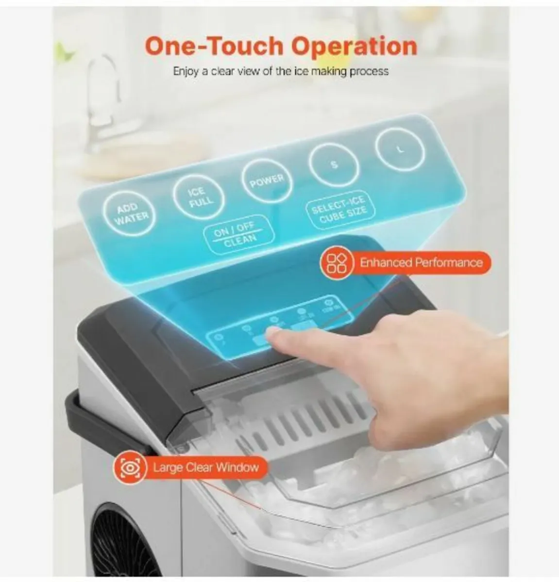 Countertop Ice Maker, 9 Cubes - Image 2