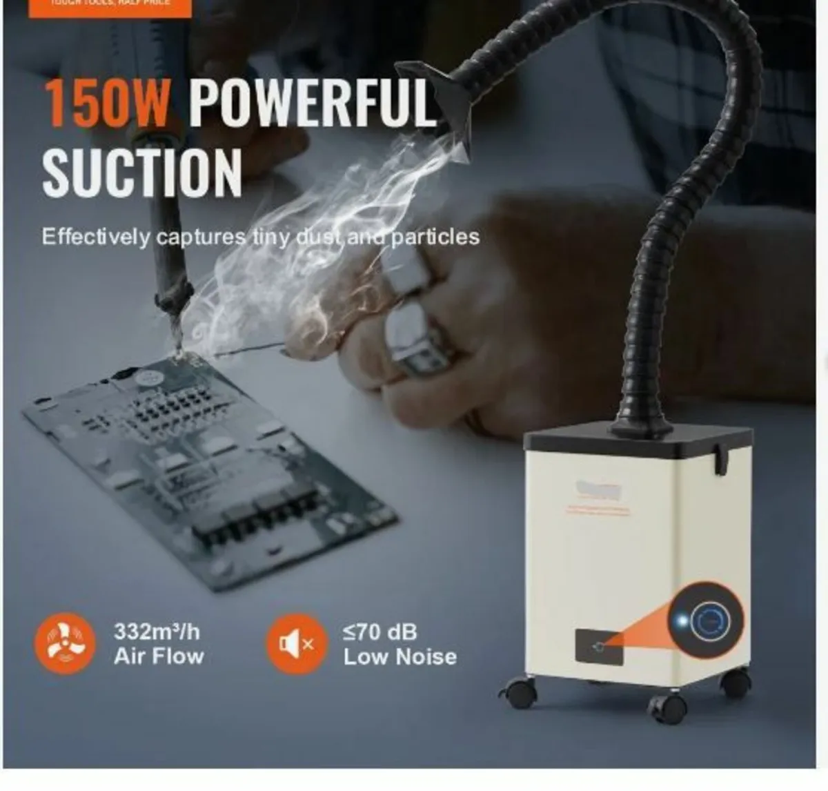 150W Soldering Fume Smoke Extractor - Image 2