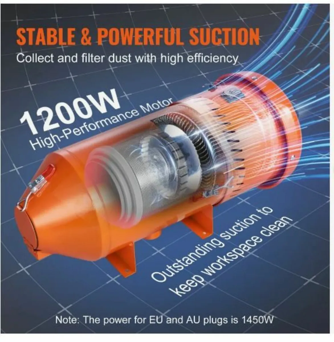 Dust Collection System: 1450W - Image 1