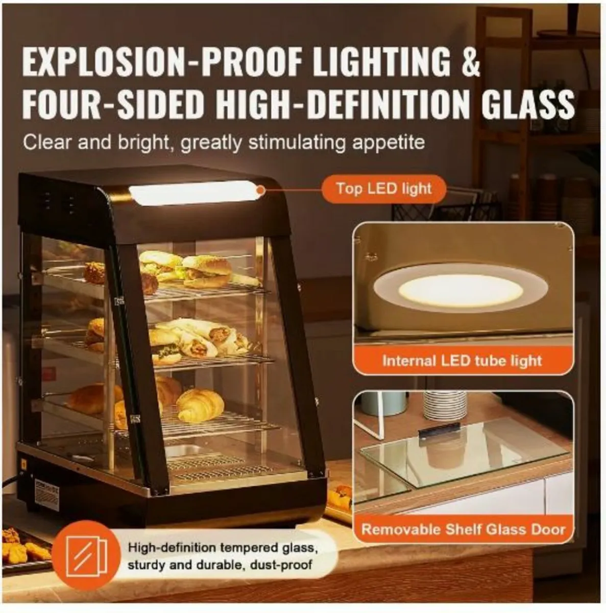 3-Tier Commercial Food Warmer Display - Image 2