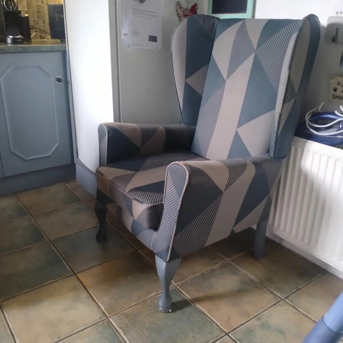 TWO WING BACK CHAIRS - Image 1