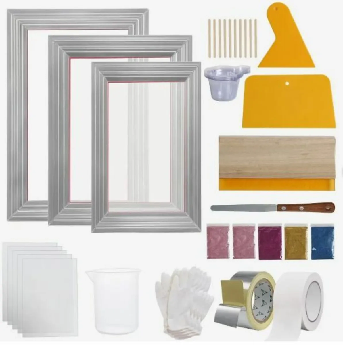 Screen Printing Kit, 3 Pieces Aluminum - Image 4