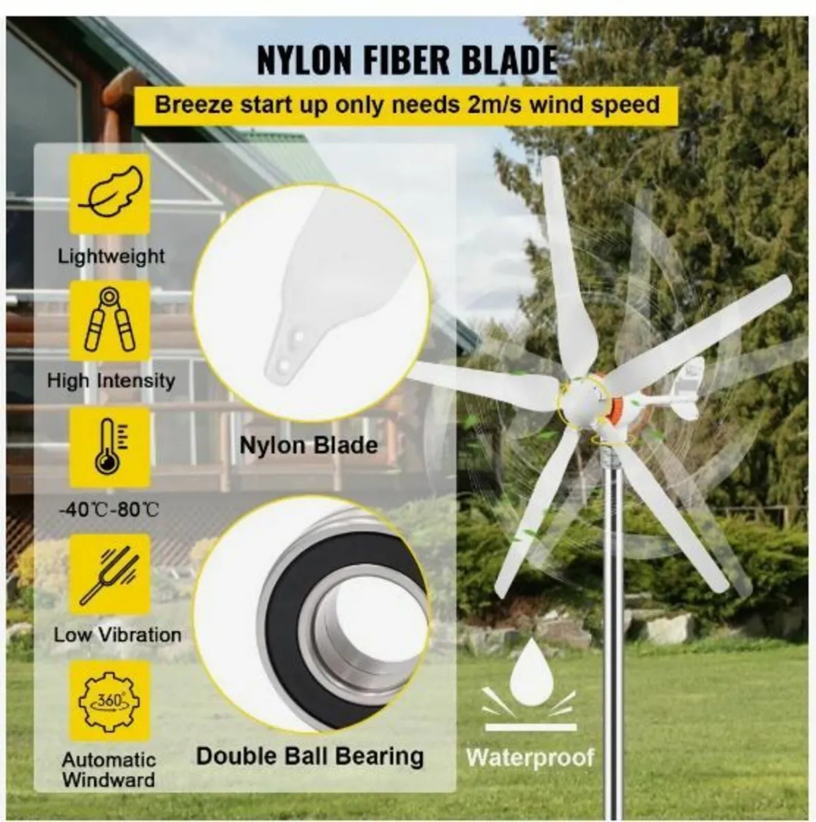 Wind Turbine Generator, 12V/AC - Image 2