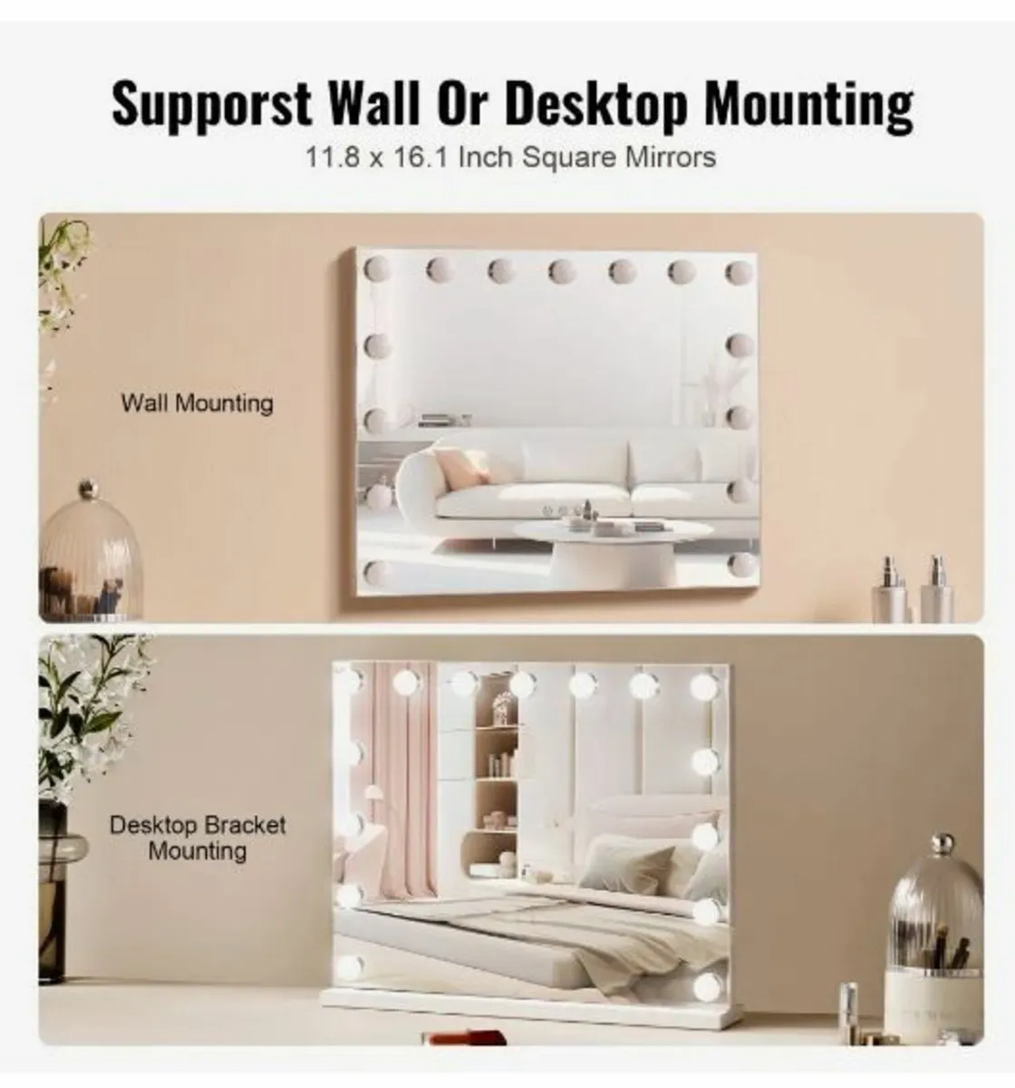 Hollywood Vanity Mirror With Lights - Image 4