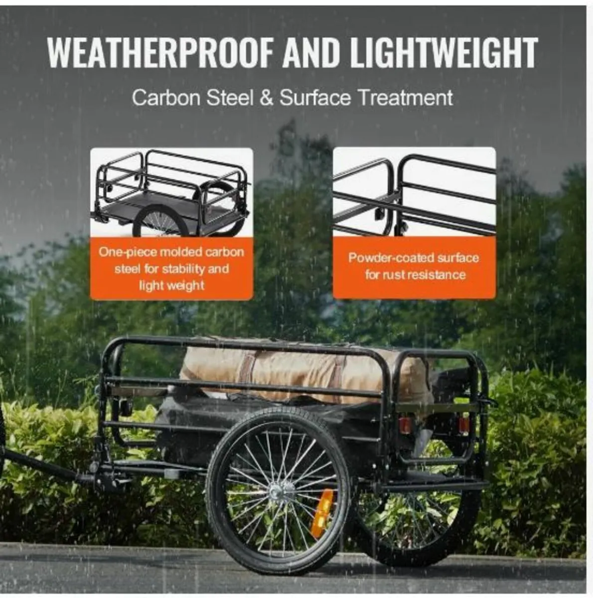 Bike Cargo Trailer, 72.5 kg Load - Image 2