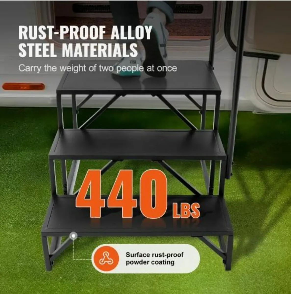 RV Steps, 3-Step RV Stairs, 440 - Image 3