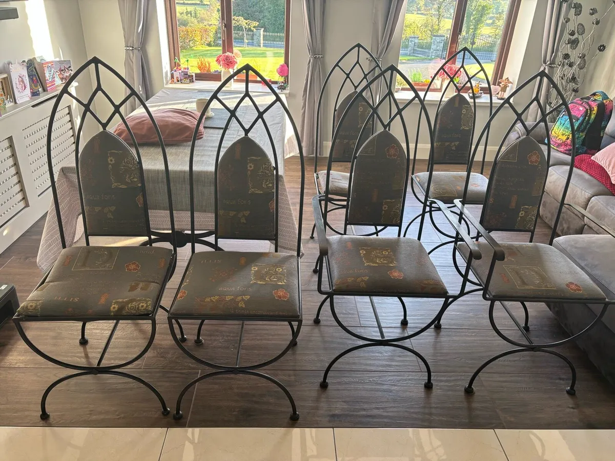 Iron dining room chairs