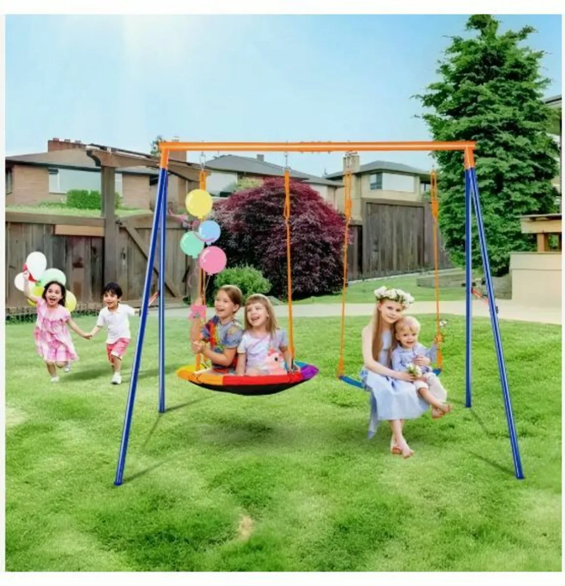 Swing Sets for Backyard, 440lbs Load - Image 1