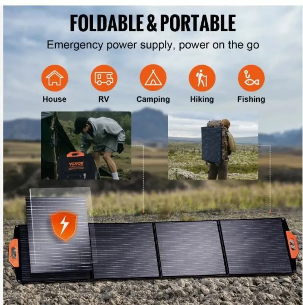 Portable Monocrystalline Solar Panel, 120W - Image 3