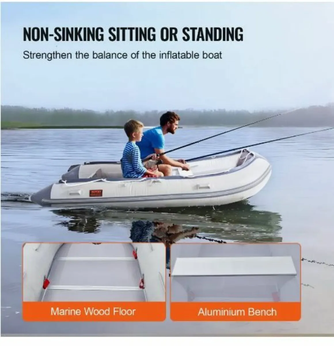 Inflatable Dinghy Boat, 6-Person - Image 3