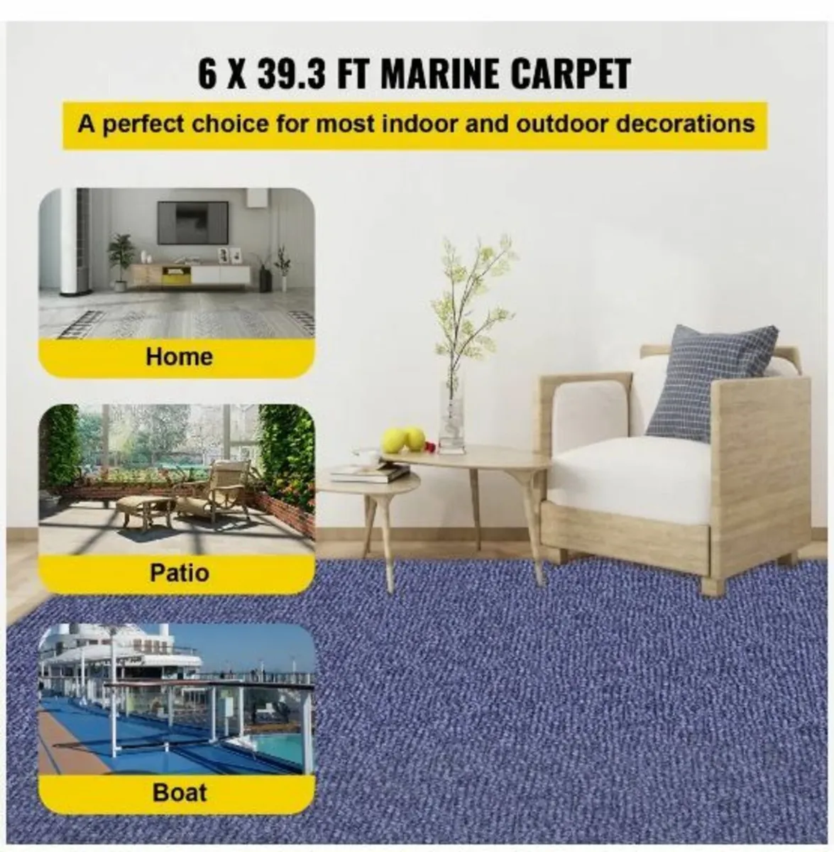 Marine Carpet 6x39.3ft, Boat Carpet - Image 3