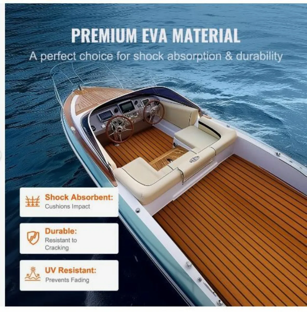 Boat Flooring, EVA Foam Boat Decking 240 x 89.9 c - Image 3