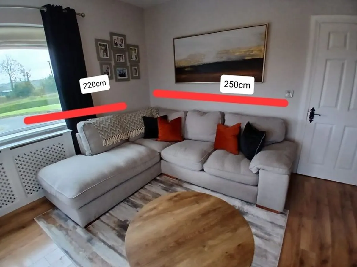 L shaped Grey Sofa - Image 2