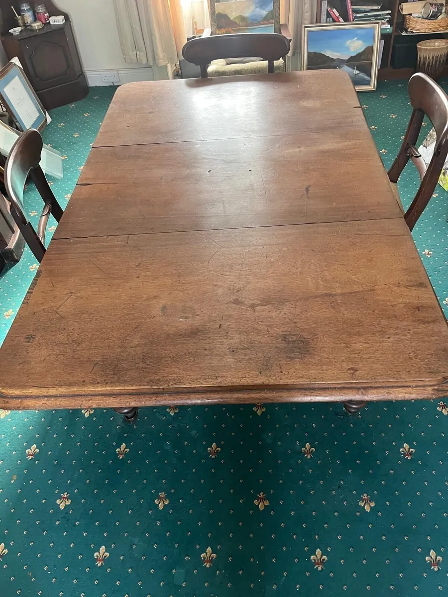 Victorian Dining Room Table & 4 Chairs - Image 3