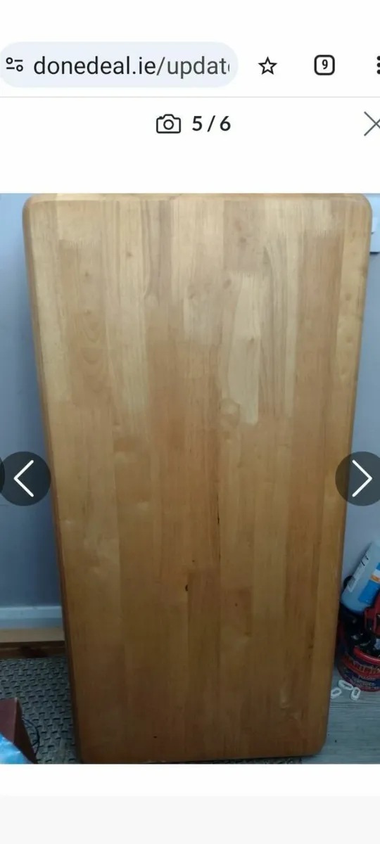 Very heavy solid Oak table top/coffee table - Image 2