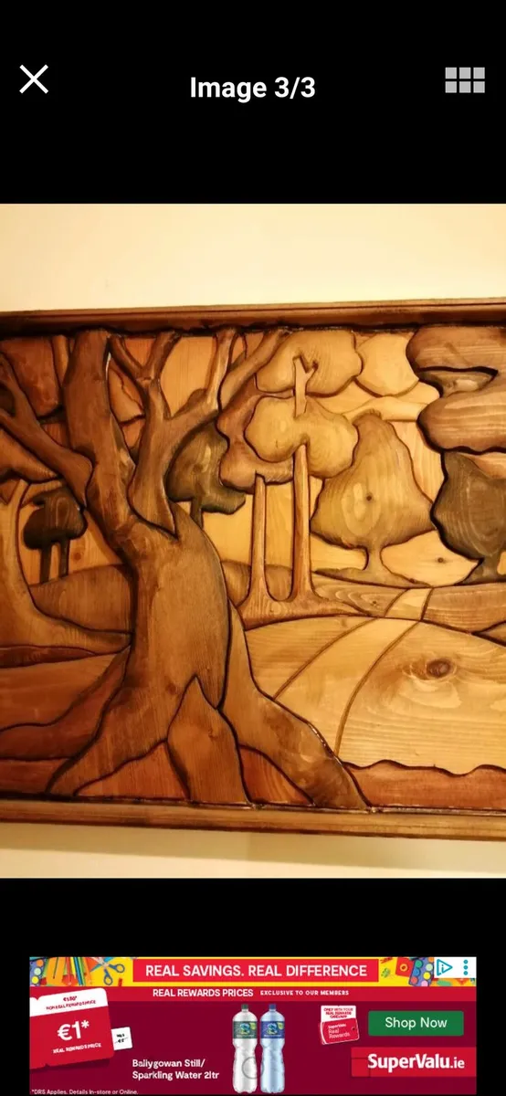 Handmade stunning wooden picture - Image 1