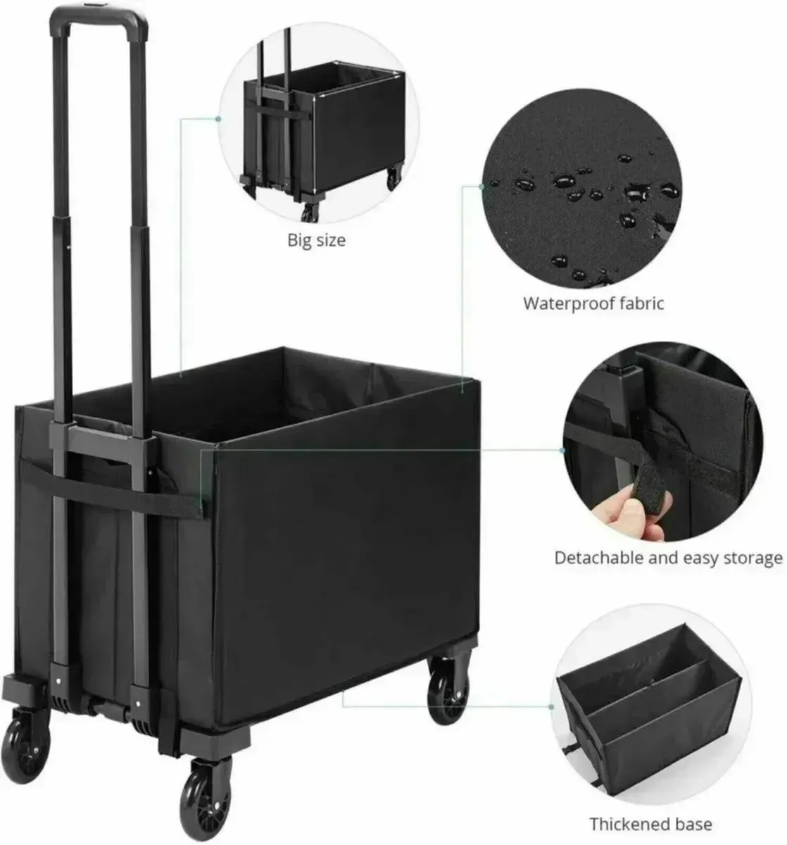 Hand Truck with Heavy Duty Bag – Shopping Trolley - Image 2