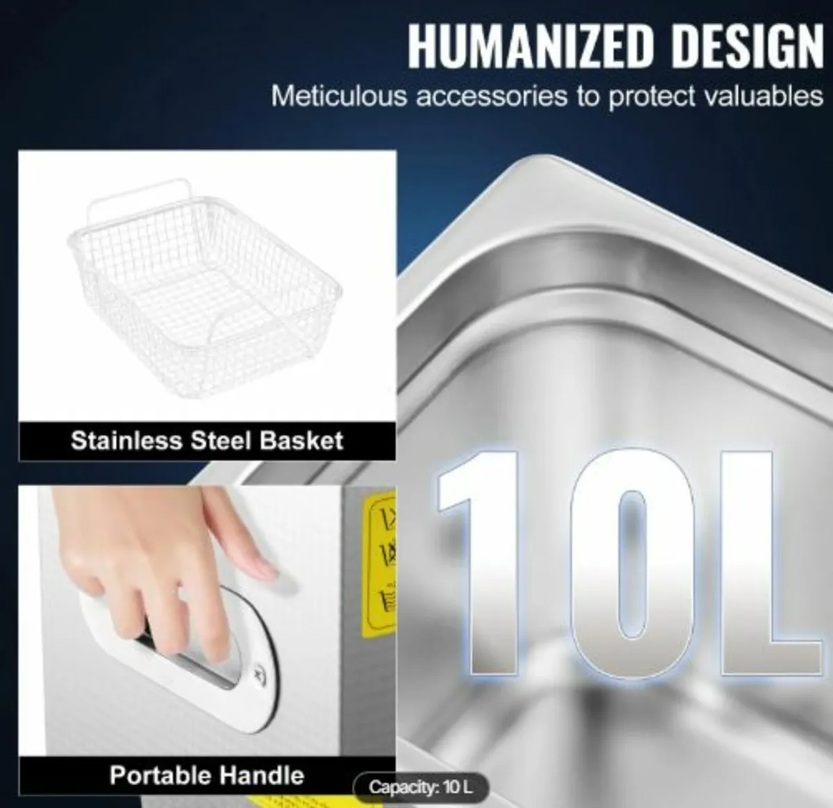 Professional Ultrasonic Cleaner, 10 L Ultrasonic - Image 4
