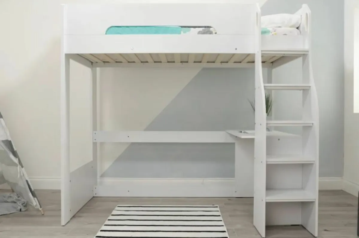 Single Loft Bed with Built-in Desk by Harriet Bee - Image 1