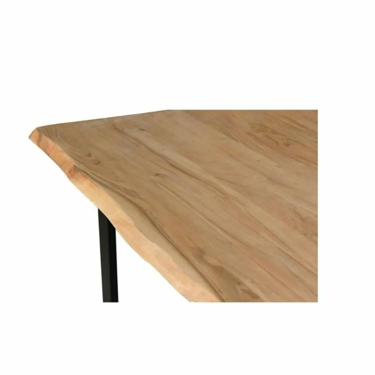 Solid Acacia Wood Dining Table 160 - Rustic - Image 4