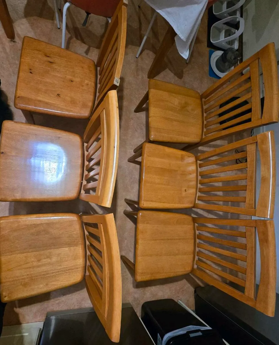 6 Wooden Chairs - Free to Collect - Image 2