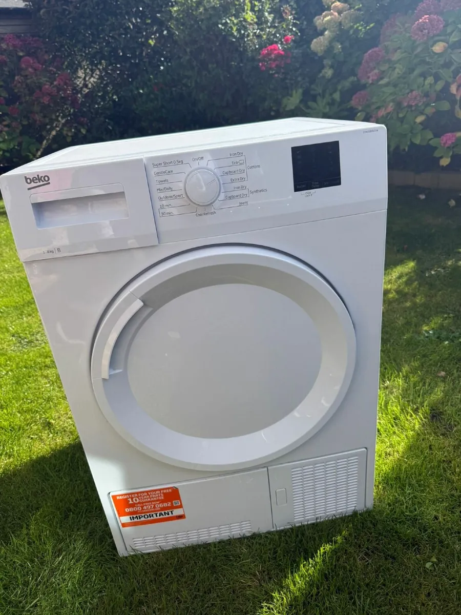 BEKO DTKCE80021W 8 kg Condenser Tumble Dryer White - Image 1