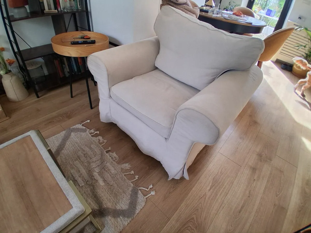 2 seater settee and 2 armchairs IKEA EKTORP suite - Image 4