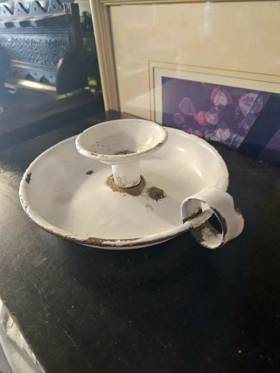 Vintage Enameled Candle Holder - Image 2