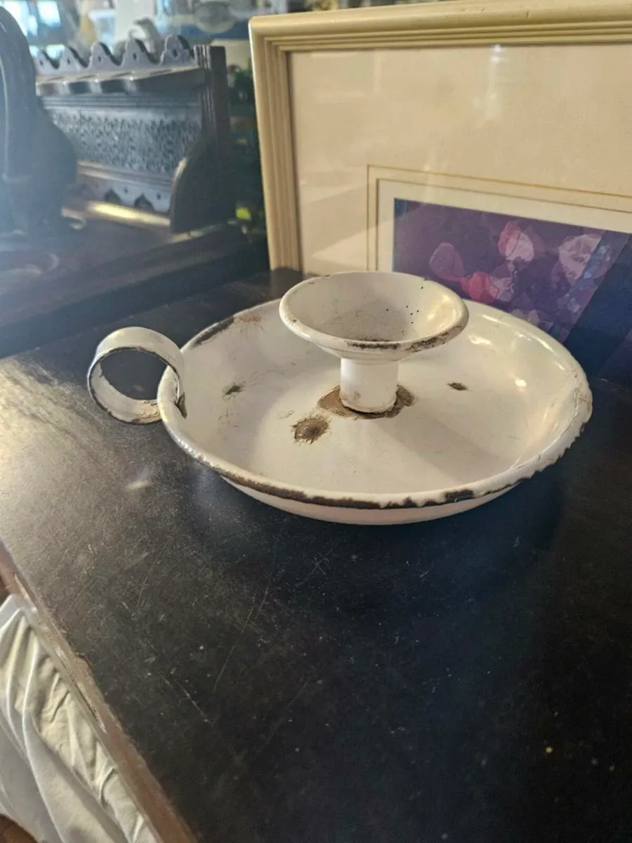 Vintage Enameled Candle Holder - Image 4